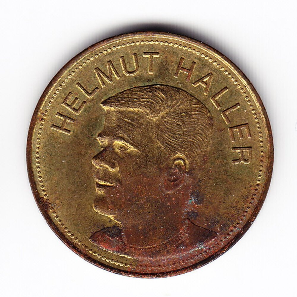 1969 SHELL Germany Helmut Haller Football Medal (b74)